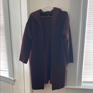 Women's Burgundy Cardigan Sweater